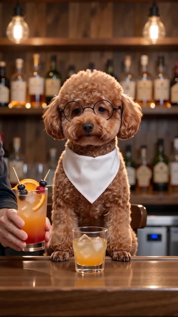 Dog Bartender AI: example video made from 1 photo
